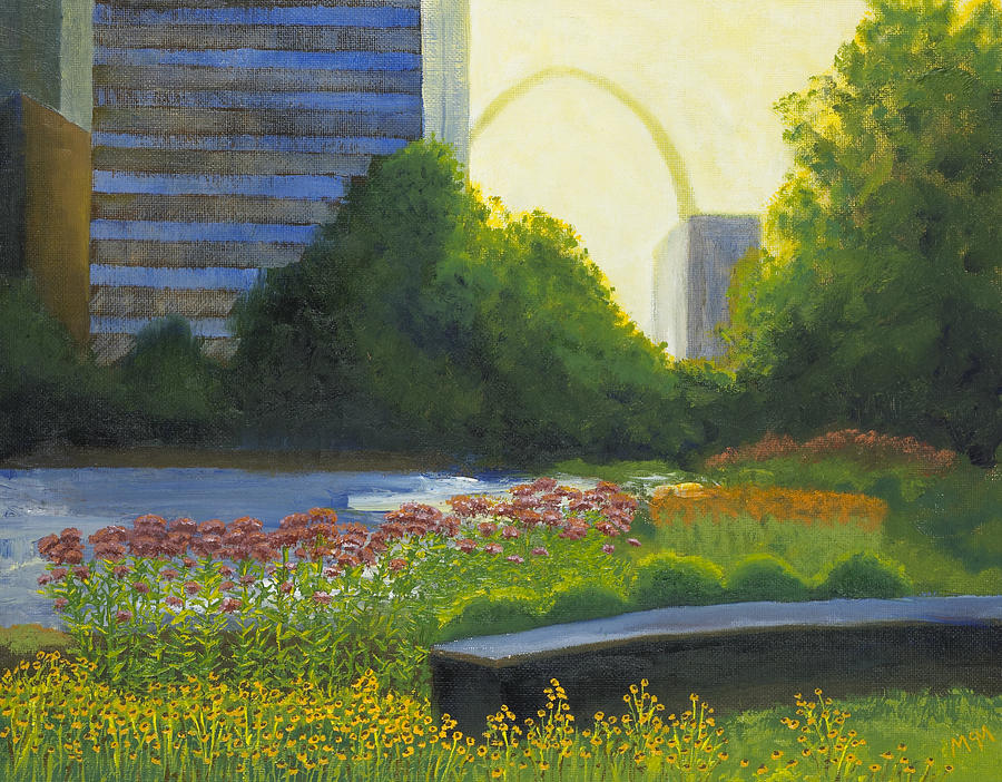 City Garden St. Louis Painting by Garry McMichael