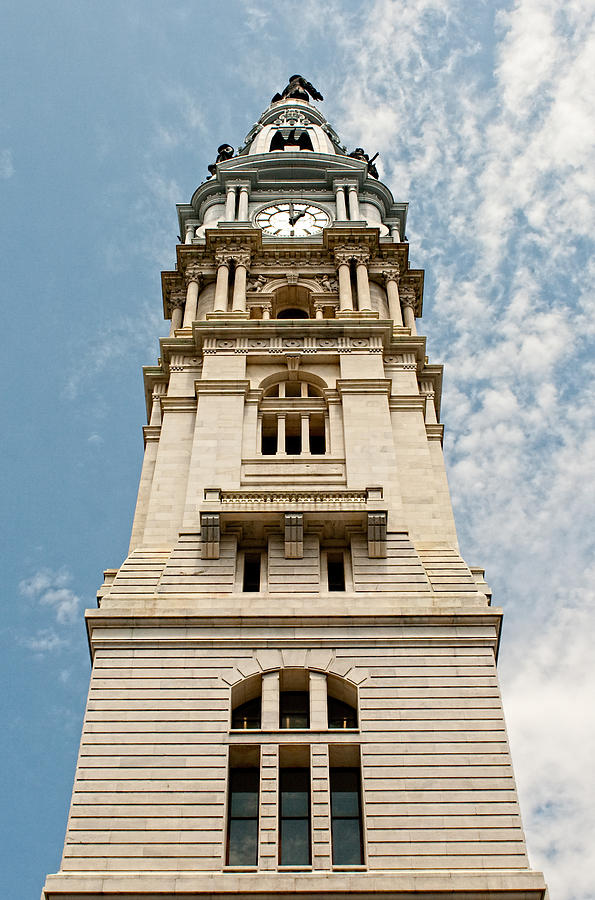 City Hall Clock Tower II Photograph by Kristia Adams