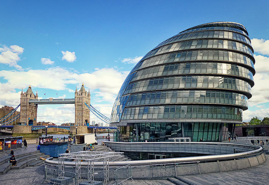 London Photograph - City Hall - London by Kim Andelkovic