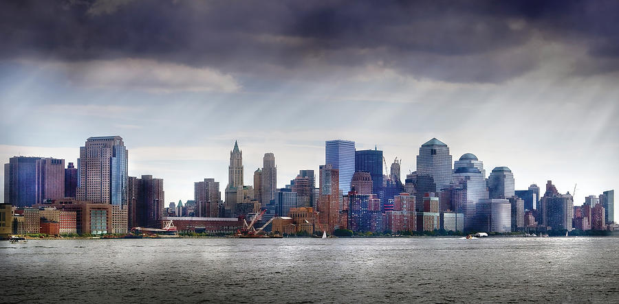 City - Hoboken NJ - New York City - PANO Photograph by Mike Savad