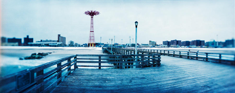 City In Winter, Coney Island, Brooklyn Photograph by Panoramic Images