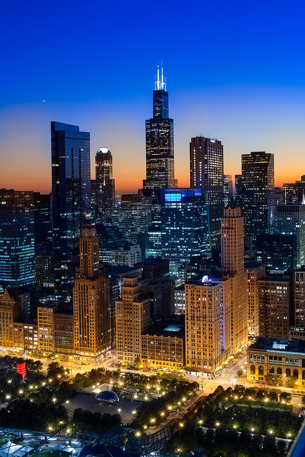 Chicago Photograph - City Light Chicago by Steve Gadomski