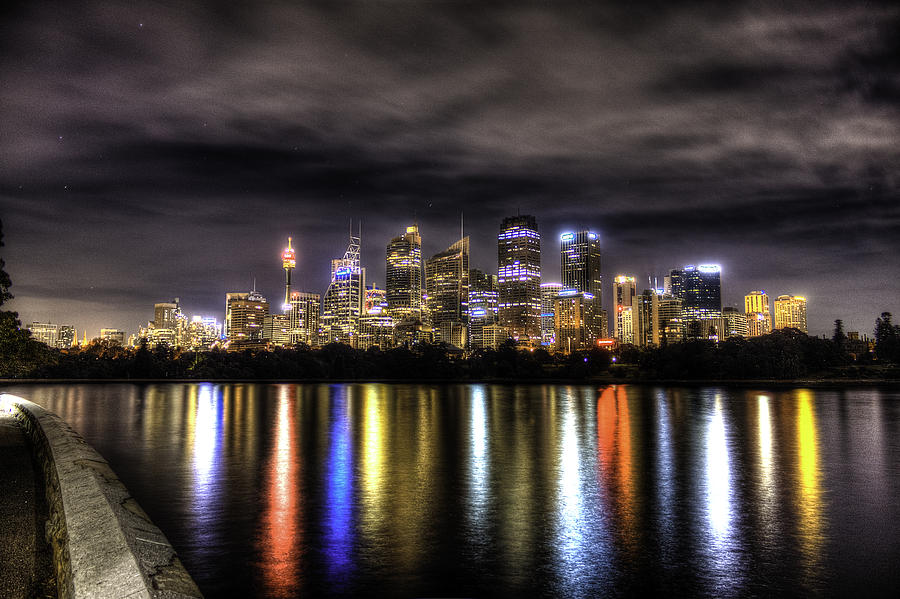 Sydney Skyline Photograph - City Lights by Alex Gitman