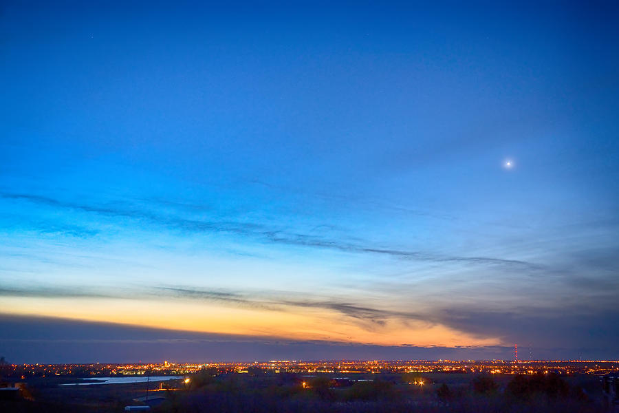 City Lights and a Venus Morning Sky Photograph by James BO Insogna