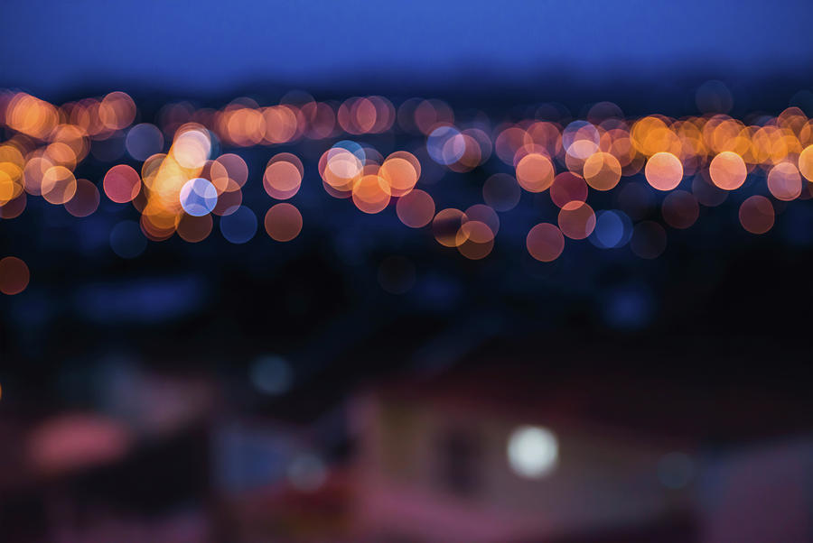 City Lights In Distance Photograph by Ktsdesign/science Photo Library