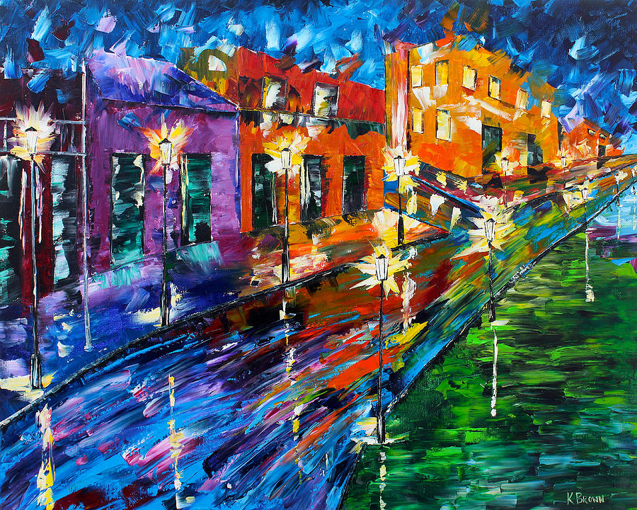 City Lights Painting by Kevin  Brown