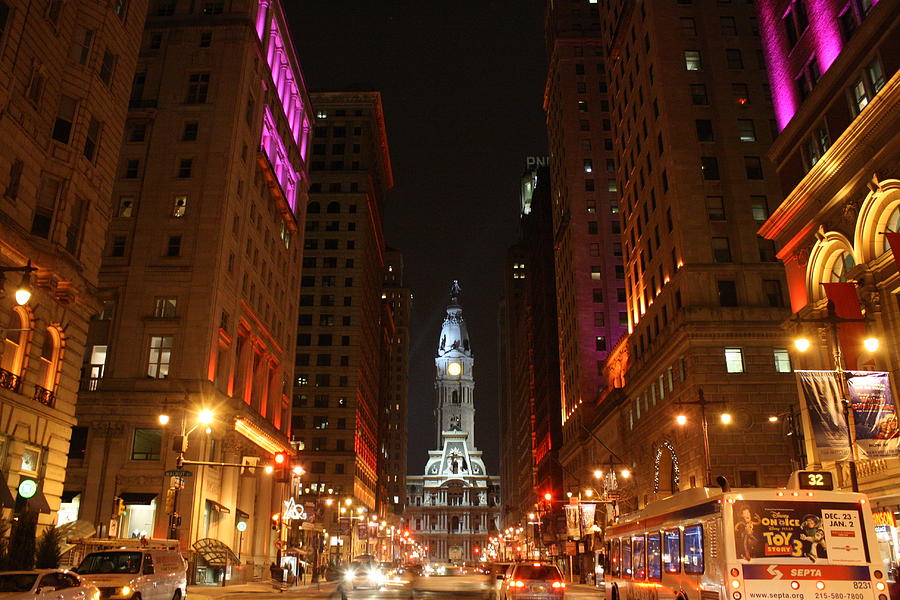 Philadelphia City Lights Photograph by Christopher Woods - Fine Art America