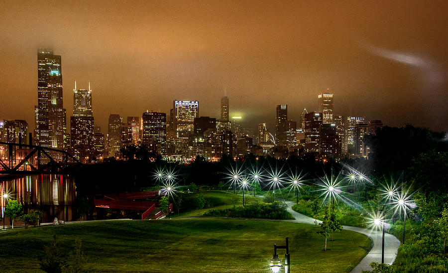 City Lights On A Hazy Night Photograph by Haley Meadow - Fine Art America