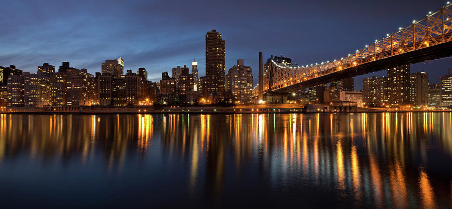 City Lit Up At Night, Queensboro Photograph by Panoramic Images