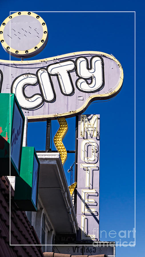 Vintage Photograph - City Motel Las Vegas by Edward Fielding