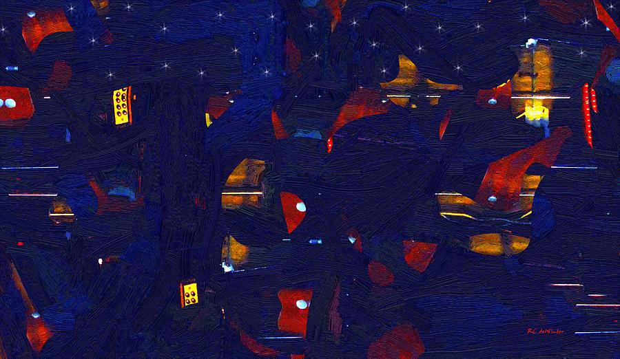 City Night Painting by RC DeWinter