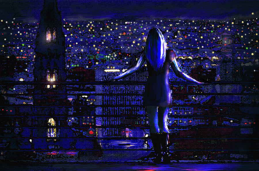 City Nights City Lights Digital Art by Jane Schnetlage