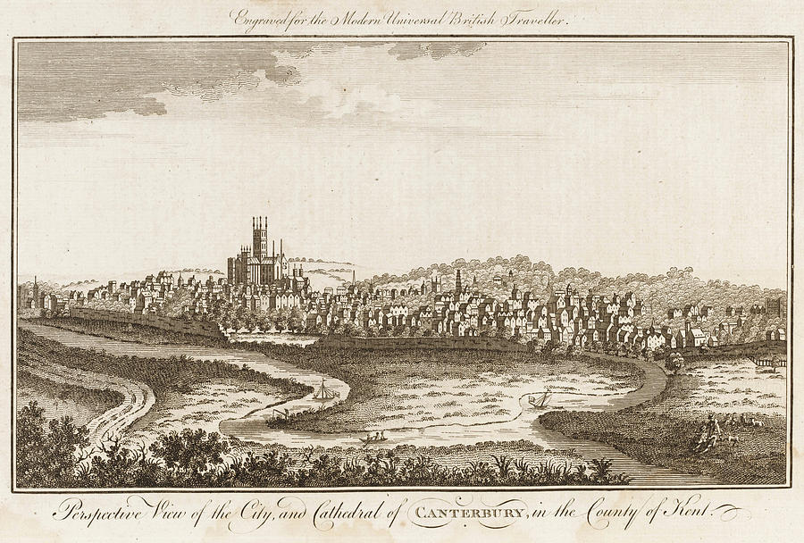 City Of Canterbury In England 1779 Drawing by Mary Evans Picture ...