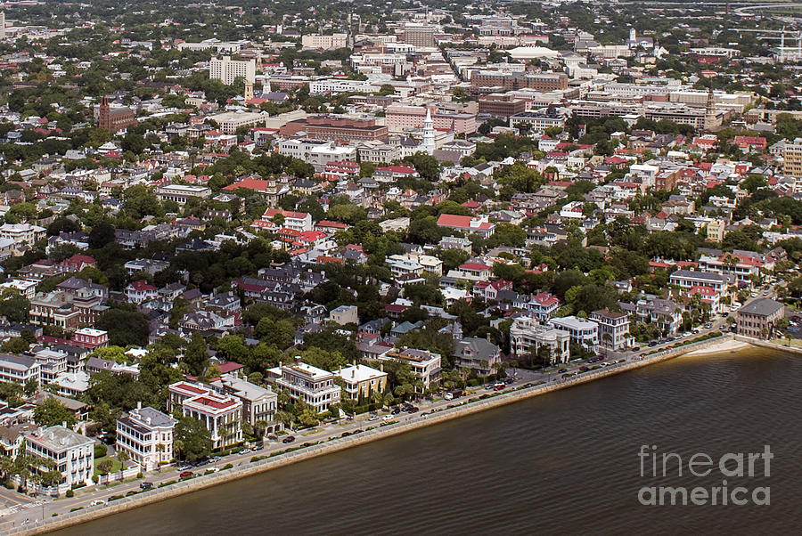 City of Charleston Downtown Aerial Photo Photograph by David Oppenheimer City of Charleston Downtown Aerial Photo Photograph by David Oppenheimer