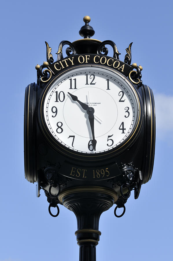 City of Cocoa Street Clock Photograph by Bradford Martin