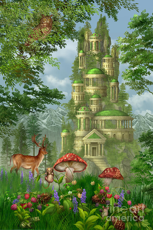 Fantasy Digital Art - City of Coins by MGL Meiklejohn Graphics Licensing