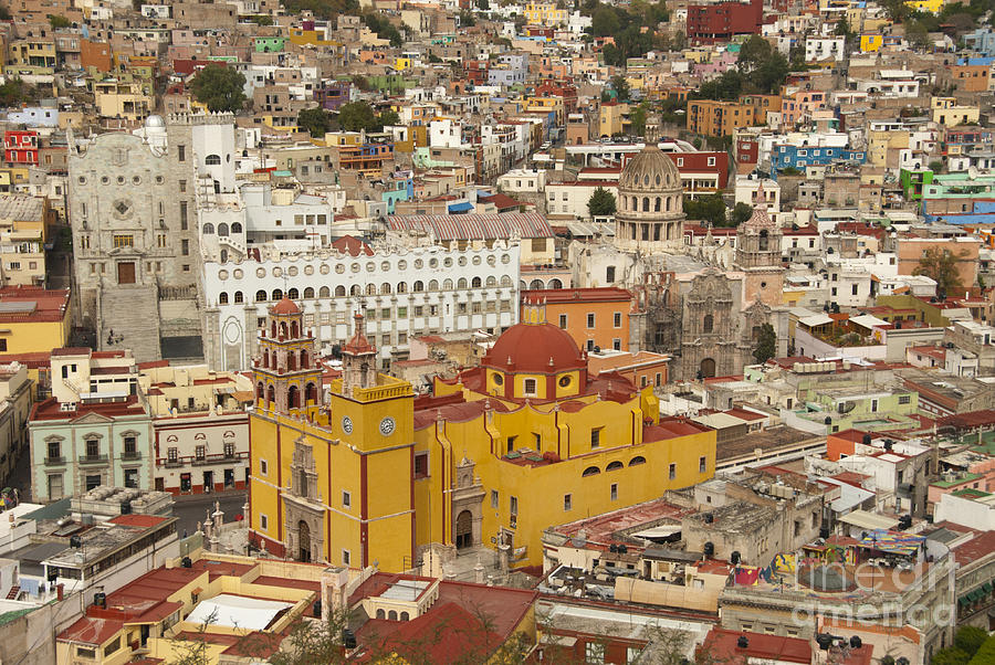 City Of Guanajuato With Basilica Photograph by Richard & Ellen Thane