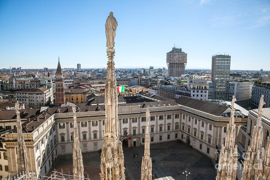 City of Milan from the top of the Duomo Photograph by Matteo Colombo