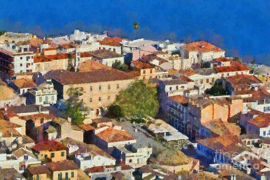 City of Nafplio Painting by George Atsametakis