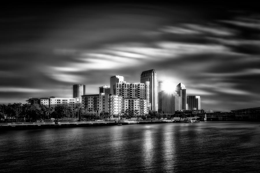 City of Reflection in Monochrome HDR Photograph by Michael White