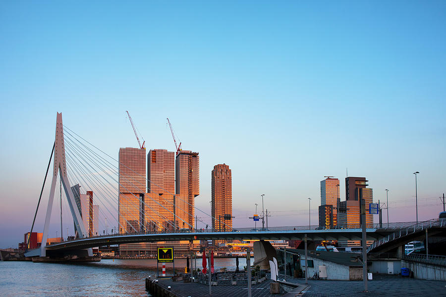City of Rotterdam Downtown at Sunset Photograph by Artur Bogacki