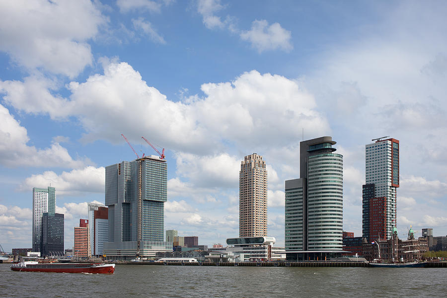 Skyscraper Photograph - City of Rotterdam Skyline by Artur Bogacki