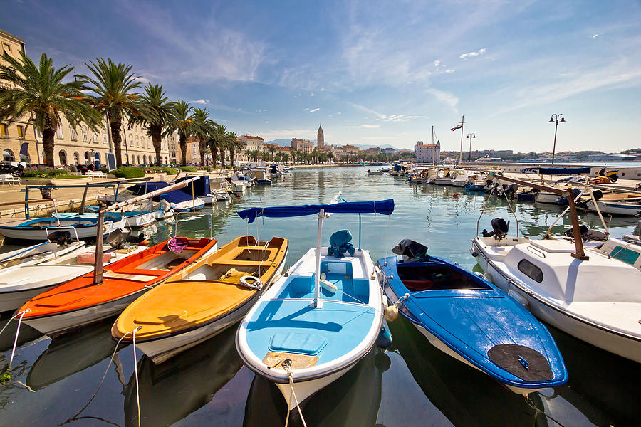 City of Split colorful harbor view Photograph by Brch Photography