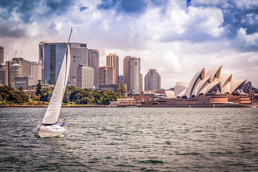 City Of Sydney Cityscape With Opera Photograph by Onfokus