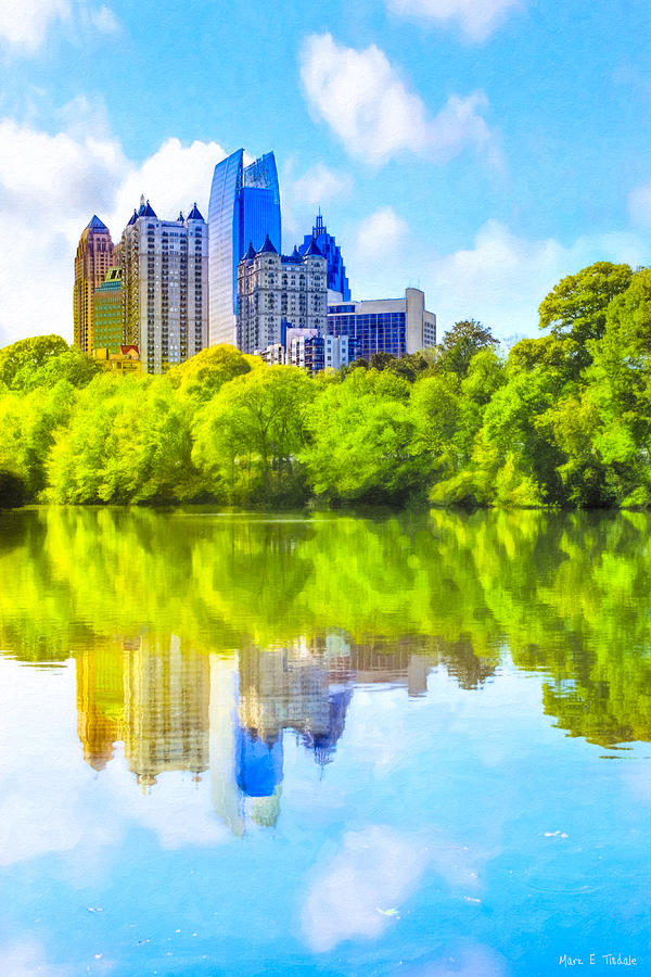 Atlanta Photograph - City of Tomorrow - Atlanta Midtown Skyline by Mark E Tisdale