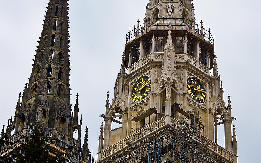 City of Zagreb cathedral clock tower Photograph by Brch Photography