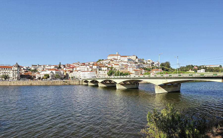 Architecture Photograph - City Panorama Of Coimbra And The River by Sebastian Condrea