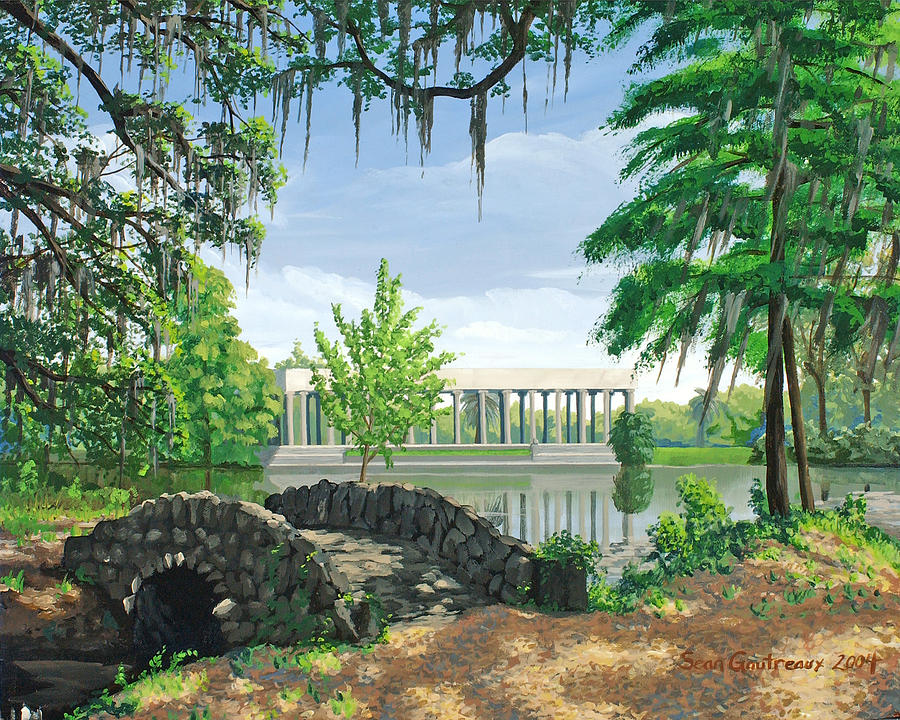 New Orleans Painting - City Park Bridge Three Pre Katrina by Sean Gautreaux