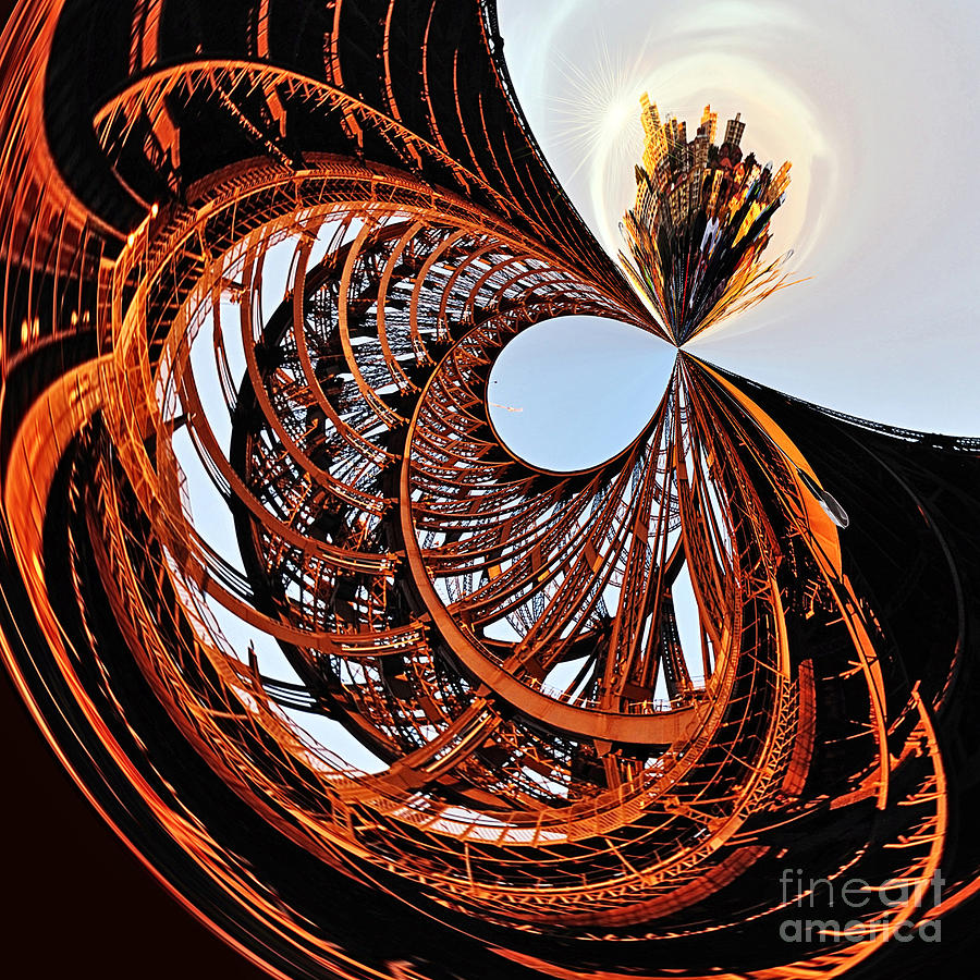 Abstract Photograph - City Roller Coaster in the Sky by Kaye Menner