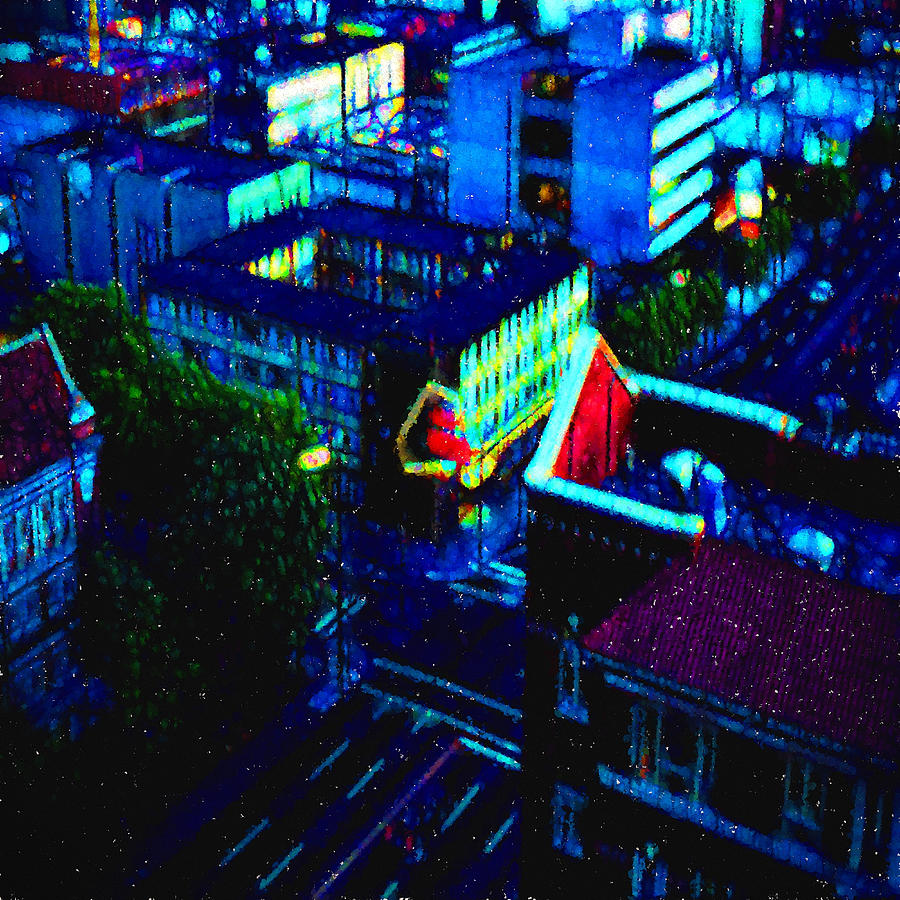 City Scenes aglow Digital Art by Cathy Anderson
