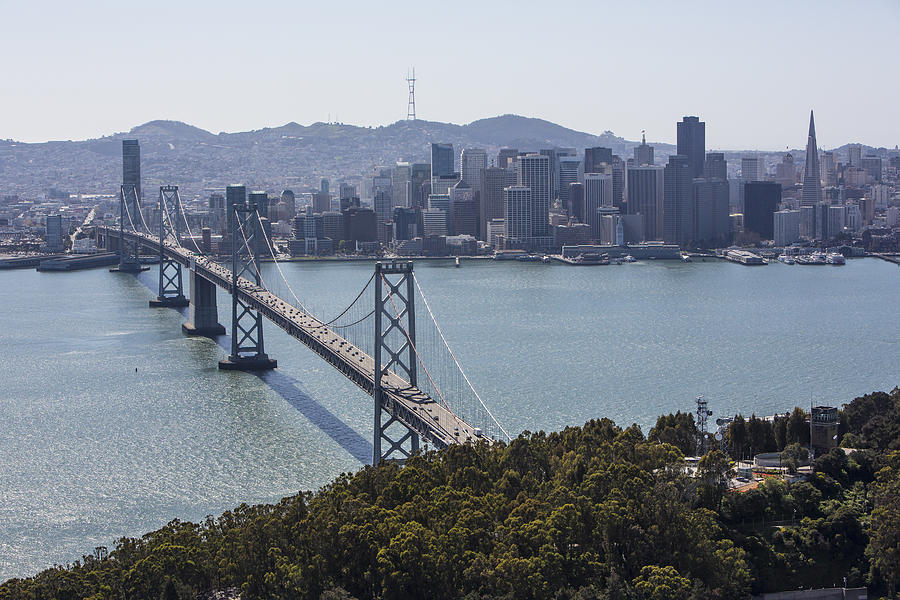 San Francisco Photograph - City Skyline From Yerba Buena Island by Dave Cleaveland