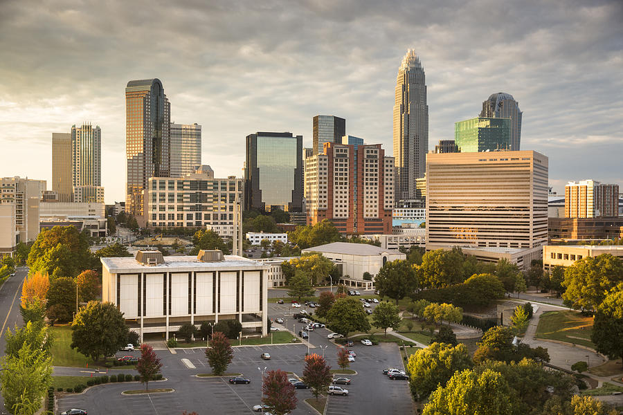 City skyline of Charlotte North Carolina USA Photograph by Pgiam