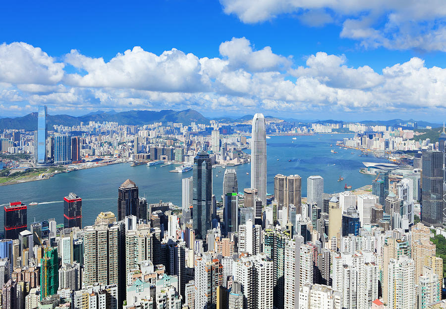 City Skyline Of Hong Kong by Ngkaki