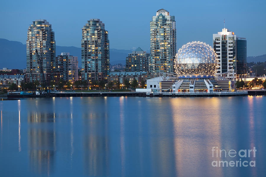 Skyline Photograph - City Skyline -Vancouver B.C. by Bryan Mullennix