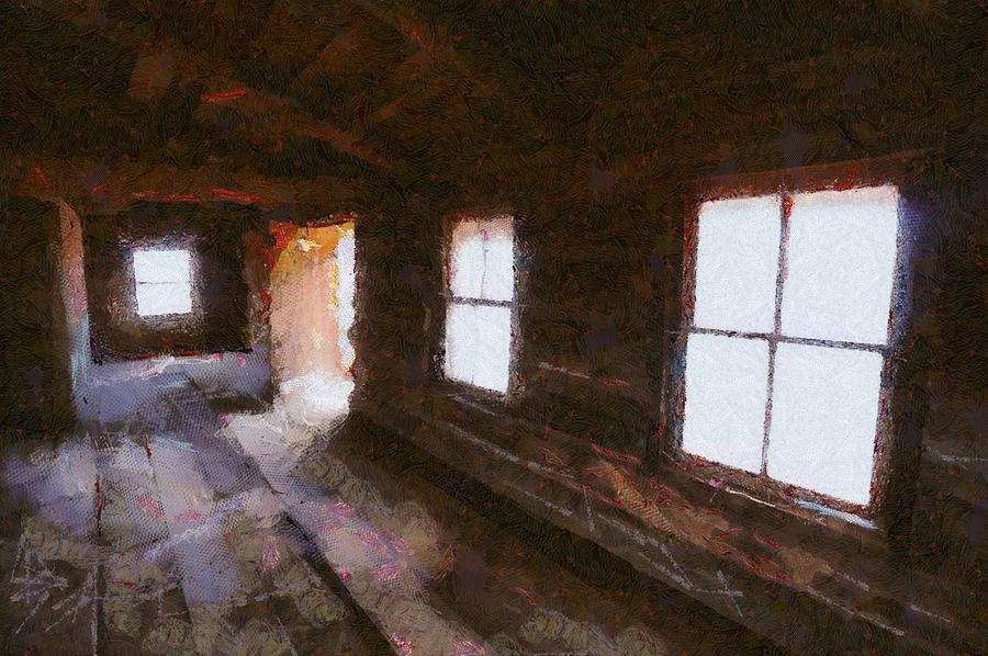 Cabin at Ghost Ranch Digital Art by Carrie OBrien Sibley