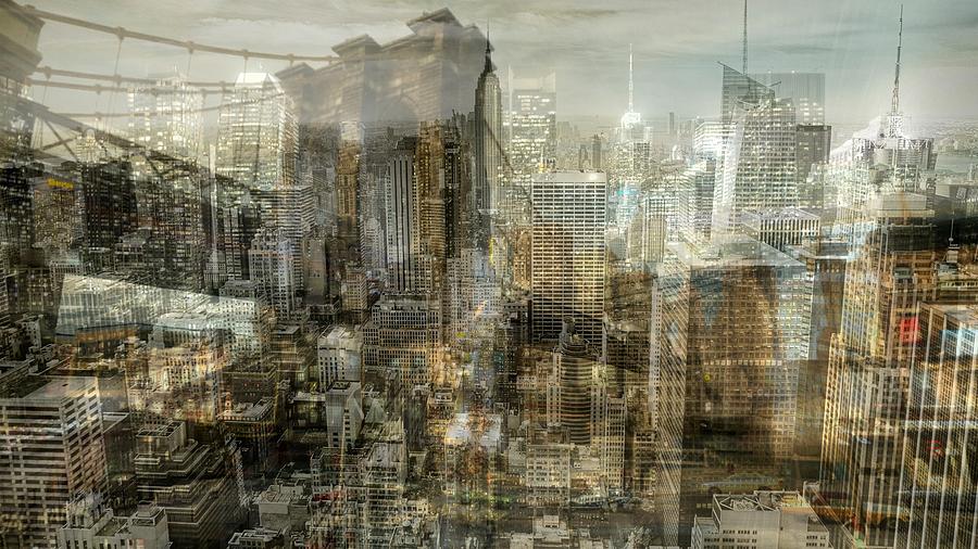 New York City Digital Art - City Sounds Cityscape by Mary Clanahan