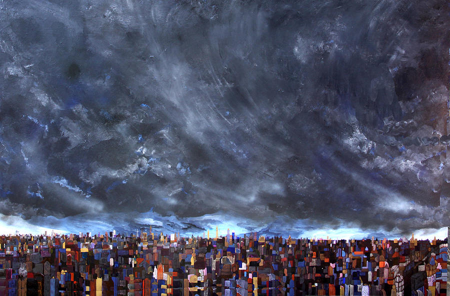 City Storm I Painting by Robert Handler
