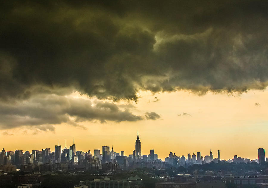 City Storm Wide Photograph by Kathleen McGinley