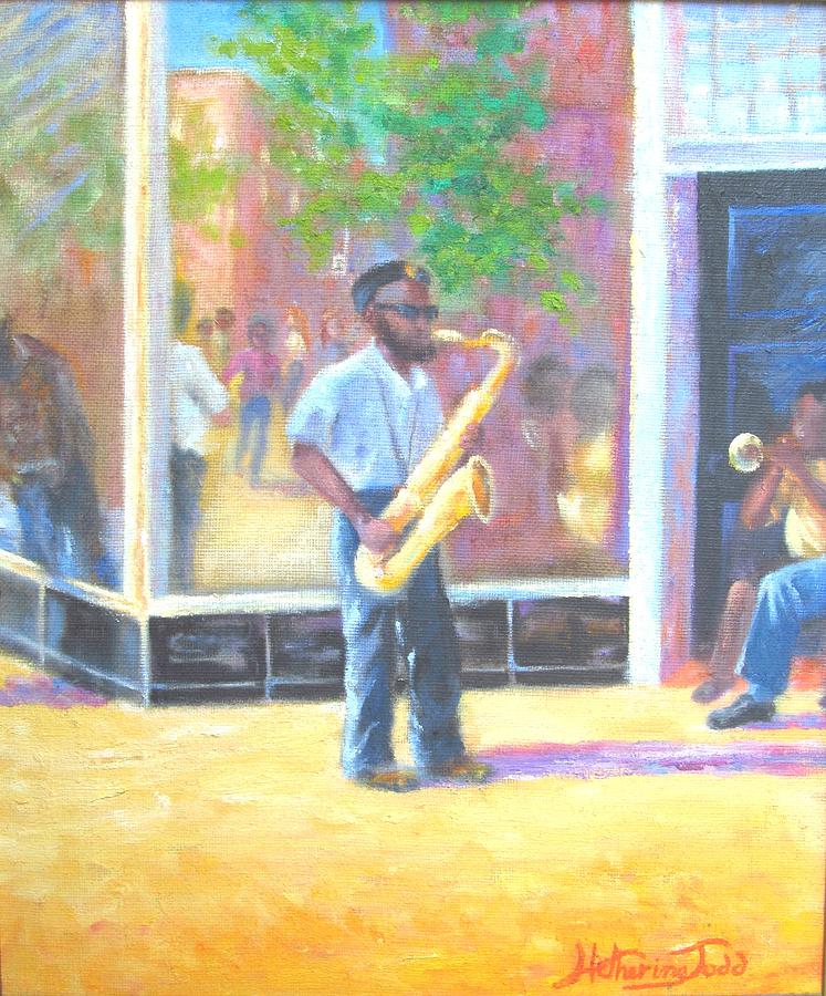 Jazz Painting - City Streets by Dora Todd