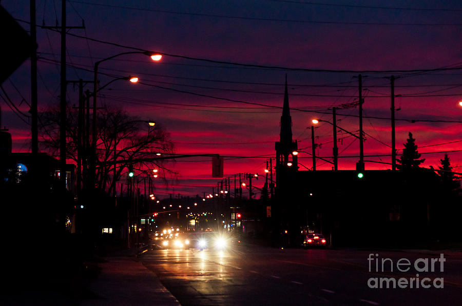 City Sunset Photograph by Cheryl Baxter