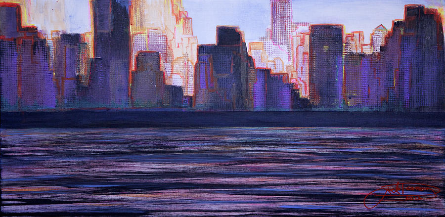 City Sunset Painting by Jack Diamond
