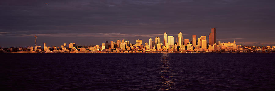 City Viewed From Alki Beach, Seattle Photograph by Panoramic Images