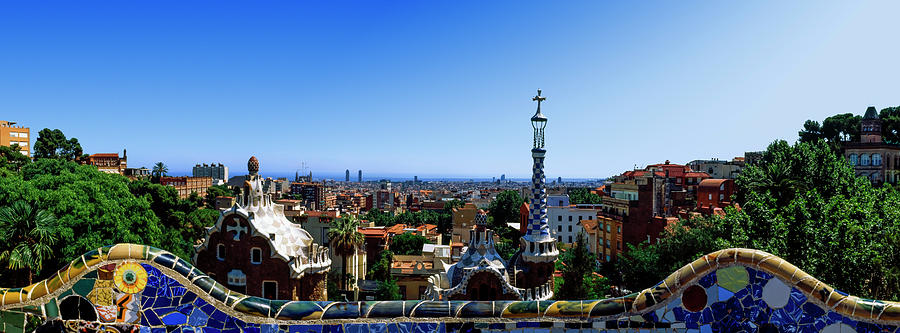 Architecture Photograph - City Viewed From Park Guell, Barcelona by Panoramic Images