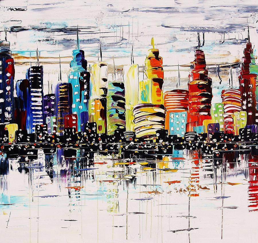 Citylights Painting by Jolina Anthony - Fine Art America