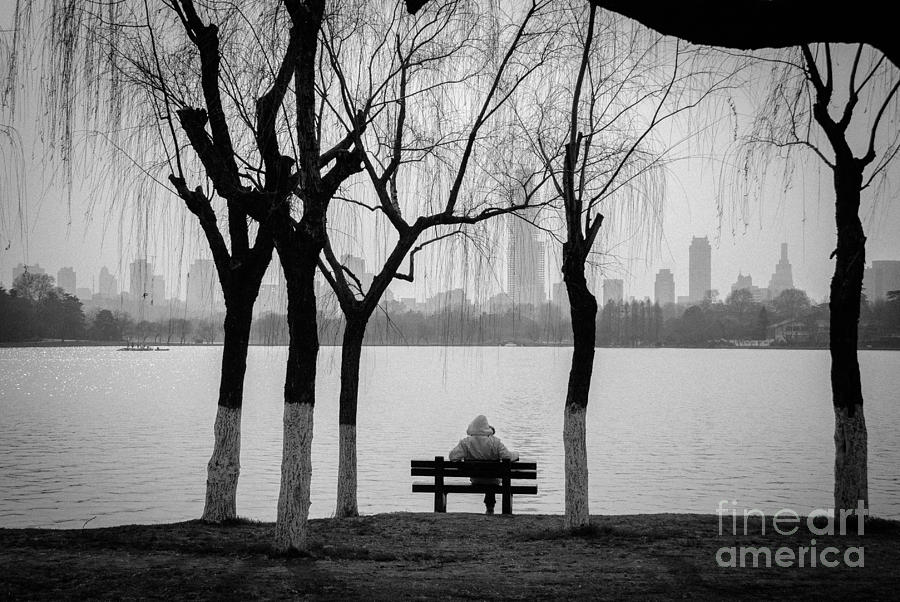 Black And White Photograph - Cityscape 1 - Breathe by Dean Harte