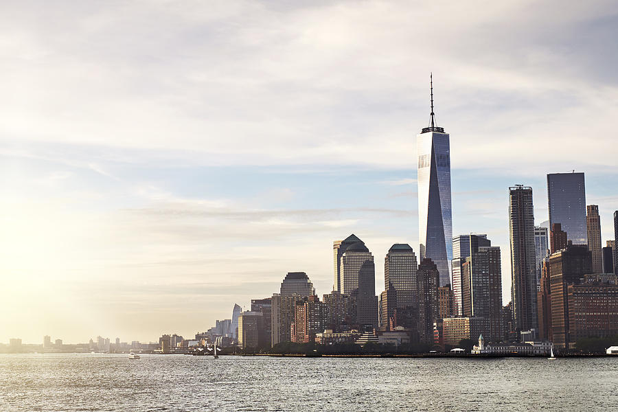 Cityscape and skyline with One World Trade Centre, Lower Manhattan, New York, USA Photograph by Seth K. Hughes